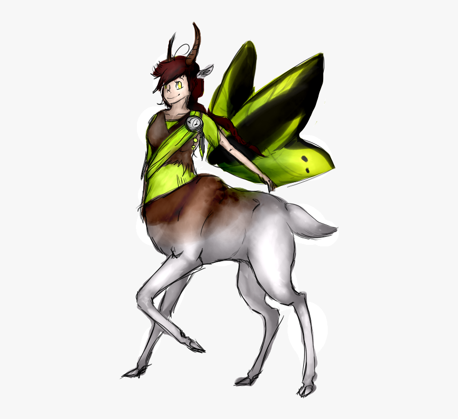 Gazelle/butterfly/human Hybrid Thing - Butterfly Human Hybrid, Transparent Clipart