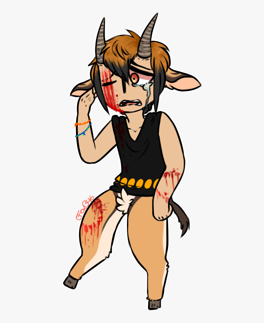 Injured Gazelle Ota By Crazysellsadopts - Cartoon, Transparent Clipart