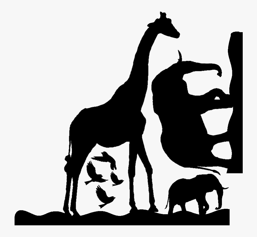 Giraffe Silhouette Mustang Gazelle - Animal Vector, Transparent Clipart