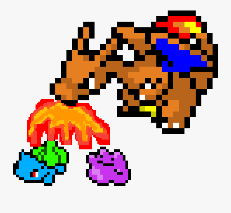 Charizard Being Mean To Minors - Pokemon 8 Bits Charizard, Transparent Clipart