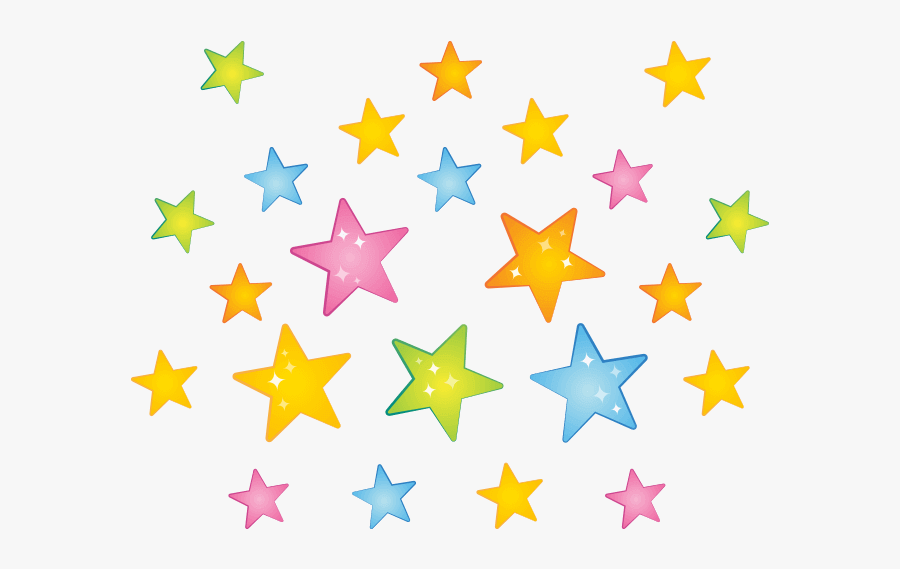 Moon And Stars Pattern - Stars Moon Clipart Black And White, Transparent Clipart