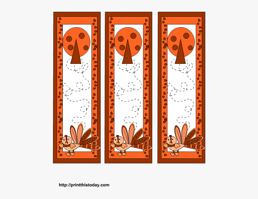 Thanksgiving Bookmarks Printables - Bookmark Design, Transparent Clipart