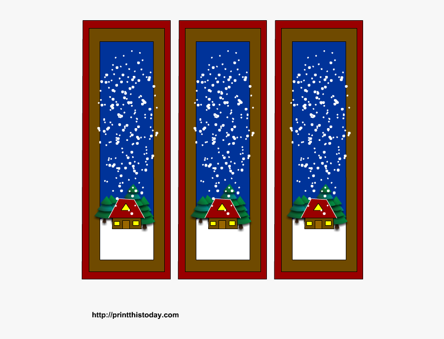 Free Printable Winter Bookmarks, Transparent Clipart