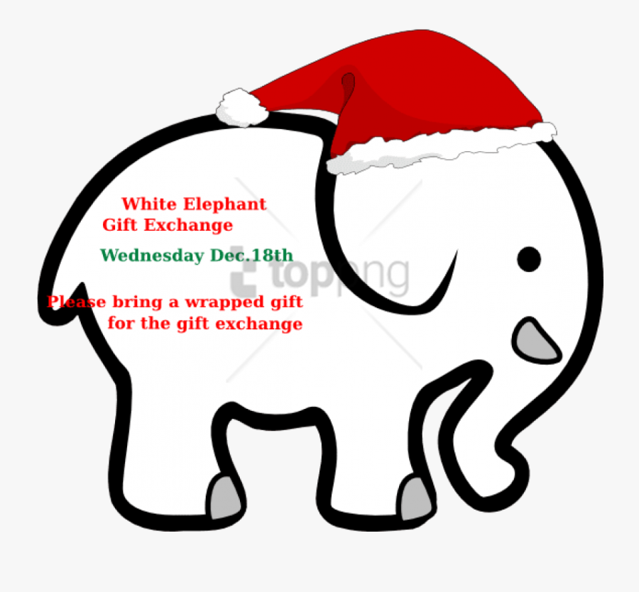 White Elephant Gift Exchange, Transparent Clipart