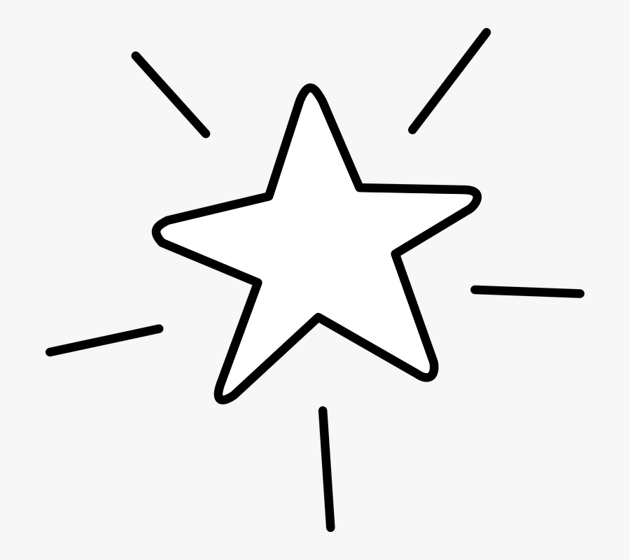 Star, Favorite, Shine, Bookmark - Shining Star Clipart Black And White, Transparent Clipart