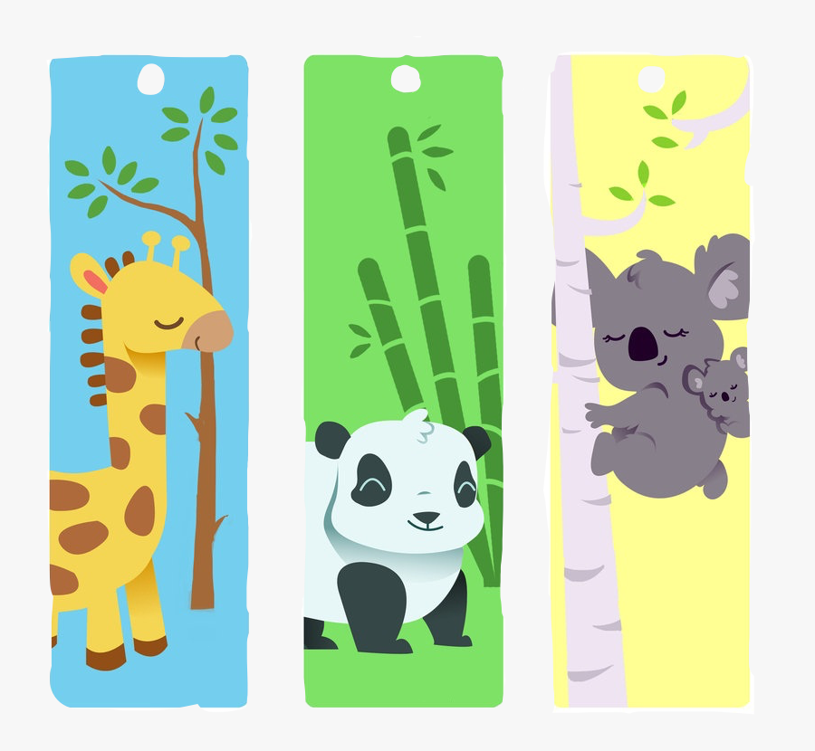 #giraffe #koala #panda #bookmarks #bookmark #freetoedit - Panda Bookmarks, Transparent Clipart