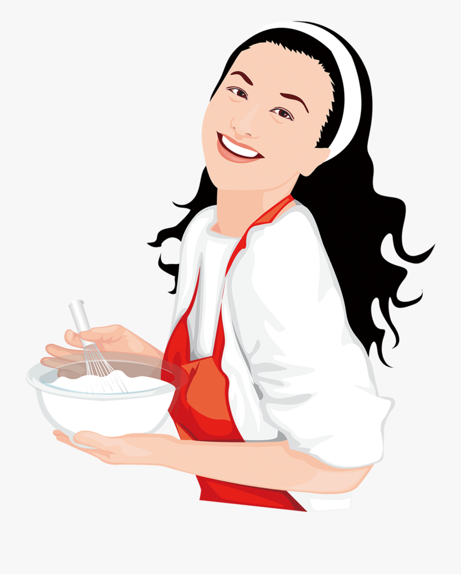 Transparent Girls Cooking Clipart - Chef Woman Cartoon Png, Transparent Clipart