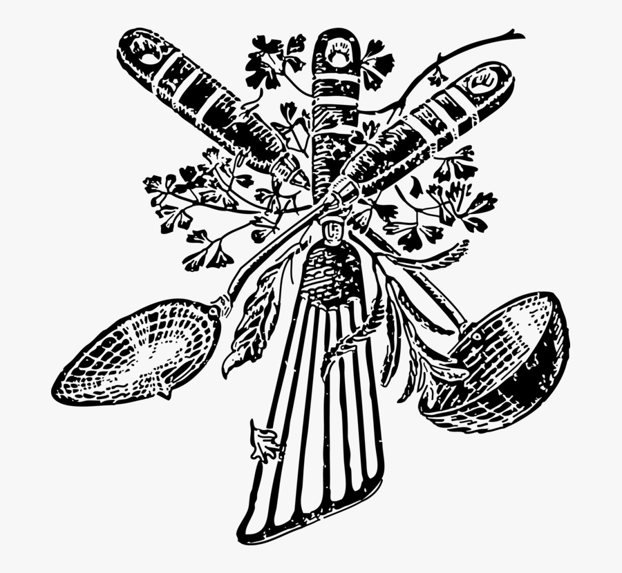 Clip Art Kitchen Utensils Clipart Free - Utensils Black And White Kitchen Clipart, Transparent Clipart