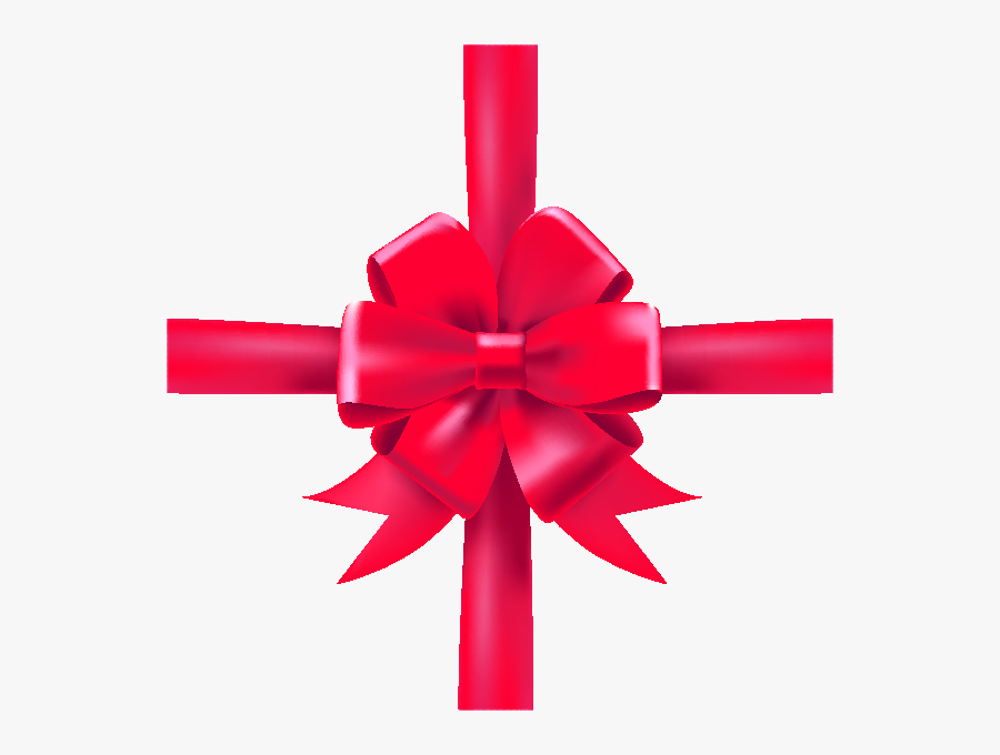 Transparent Pink Bow Png - Ribbon Vector Png Gift, Transparent Clipart
