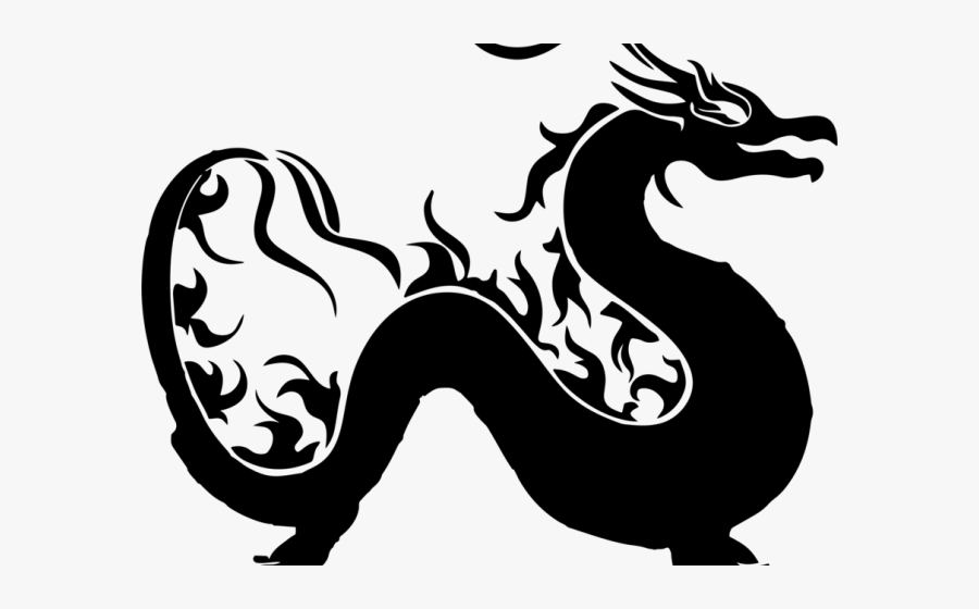 Transparent Dragon Clipart Png - Chinese Dragon Silhouette, Transparent Clipart