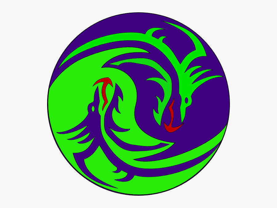 Green And Purple Dragon, Transparent Clipart