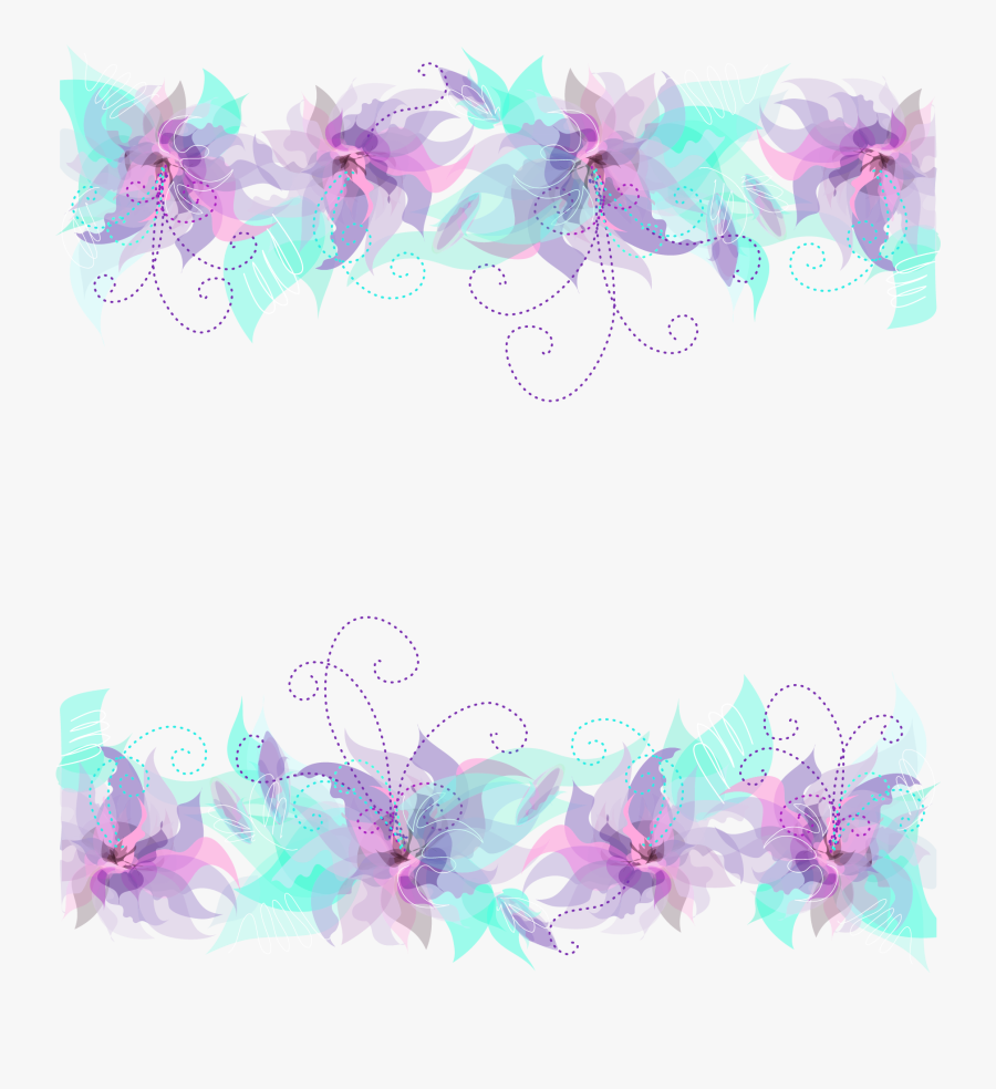 Image Freeuse Library Transparent Pink Purple - Purple And Turquoise Border, Transparent Clipart