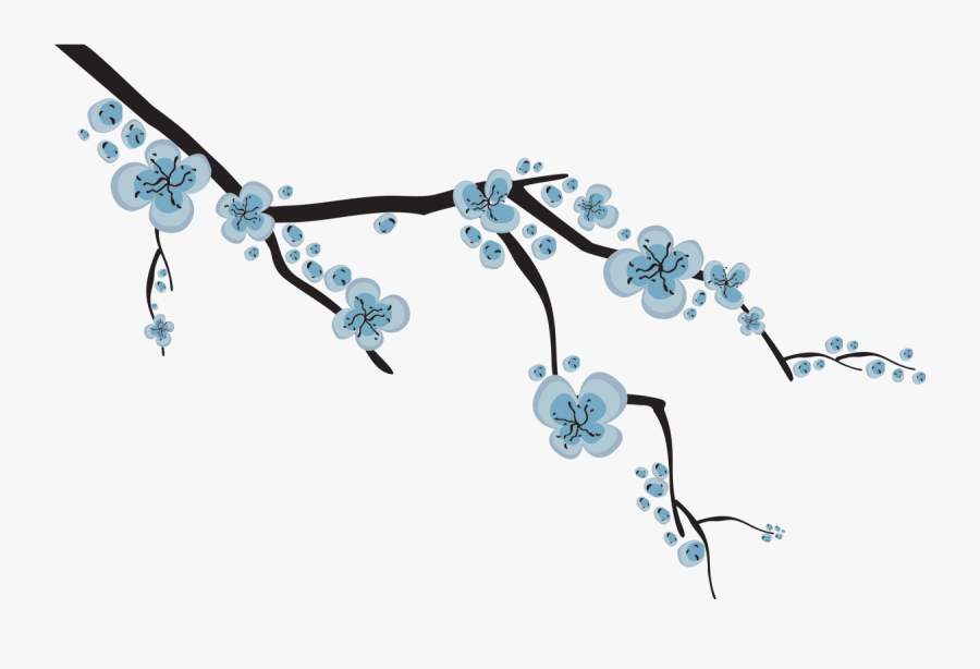 Off The Hook Cherry Blossoms - Branch Design, Transparent Clipart