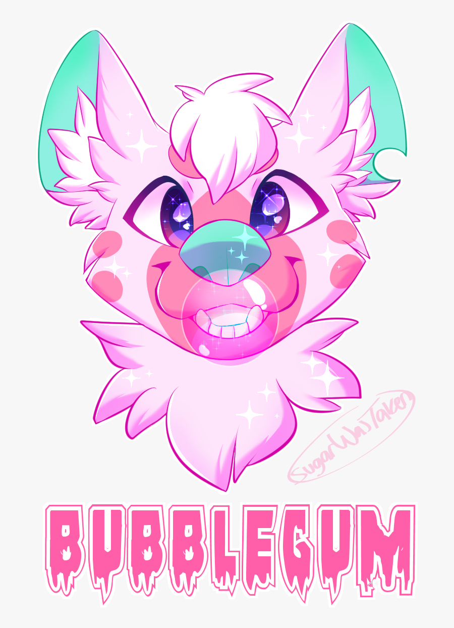 Clip Art Badge Bubblegum Weasyl - Hyena Fursuit Badge, Transparent Clipart
