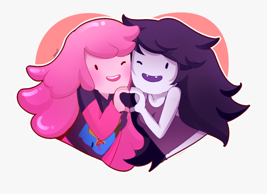 Princess Bubblegum Marceline The Vampire Queen Chewing - Bubblegum And Marceline Love, Transparent Clipart