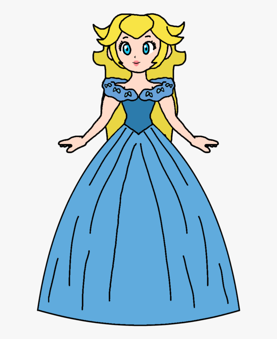 Transparent Dress Clipart Free - Mario And Peach Cinderella, Transparent Clipart