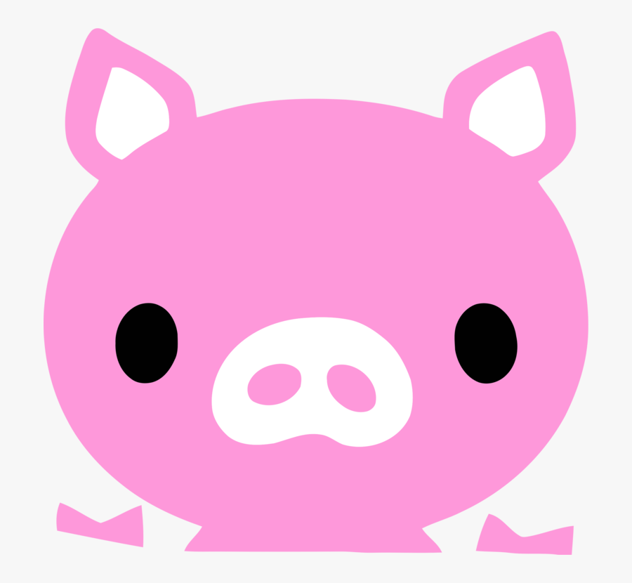Carnivoran,pig,magenta - Pink Pig Cartoon Wallpaper Desktop, Transparent Clipart