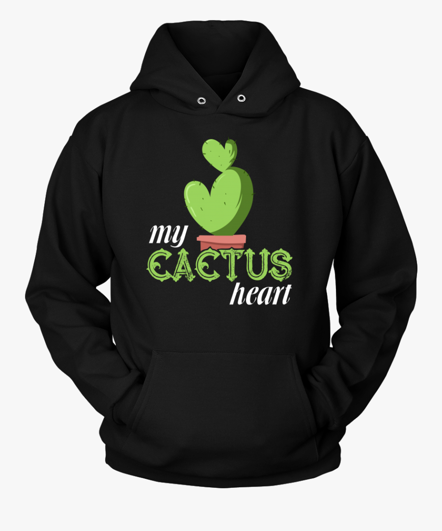 My Cactus Heart Cute Funny Love Cactus Hoodie - Gtr, Transparent Clipart