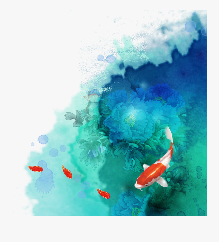 Watercolor Wash Painting Green Ink Free Clipart Hd - Png Green Blue Background, Transparent Clipart