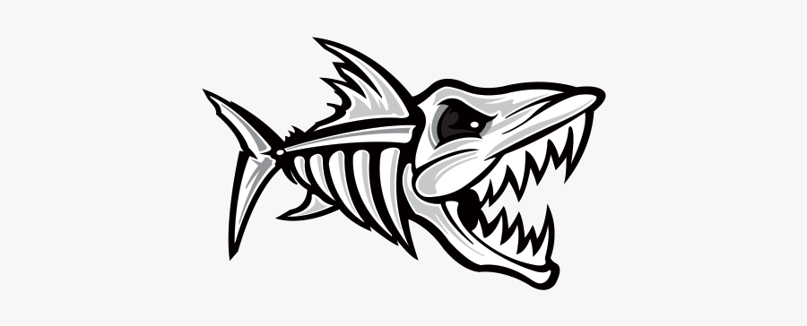 Skeleton Decal Fish Bone Skull - Skeleton Fish, Transparent Clipart