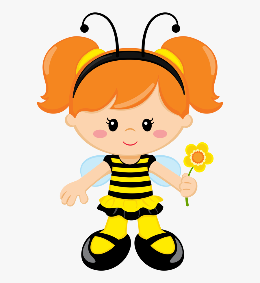 Clip Art, Bee Theme, Cartoon Images, Clipart Images, - Menina Abelhinha, Transparent Clipart