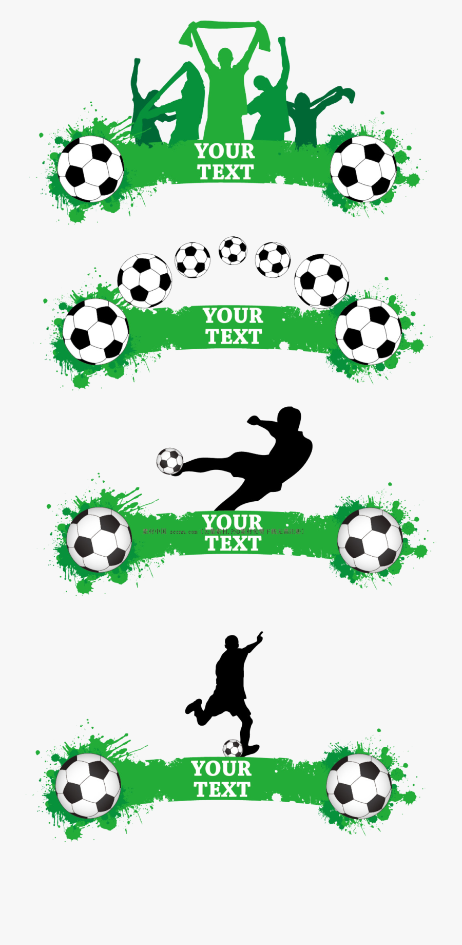 Vector Theme Football Banner Free Transparent Image - Football Banner Png, Transparent Clipart