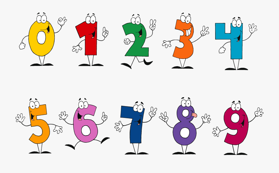 Numbers Free Cliparts Separate Clip Art Transparent - Cartoon Numbers 1 10, Transparent Clipart