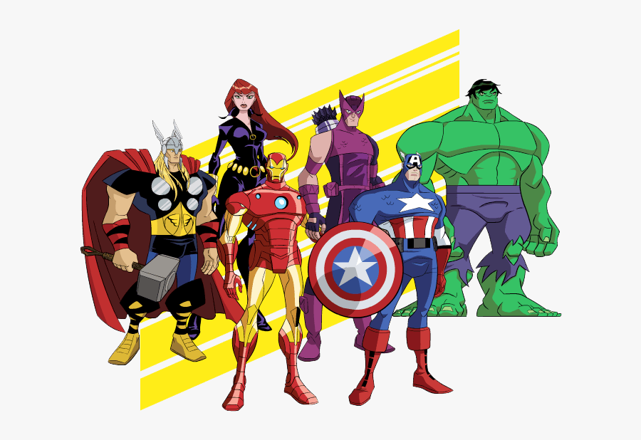 Avengers Cliparts - Avengers Cartoon Characters Png, Transparent Clipart
