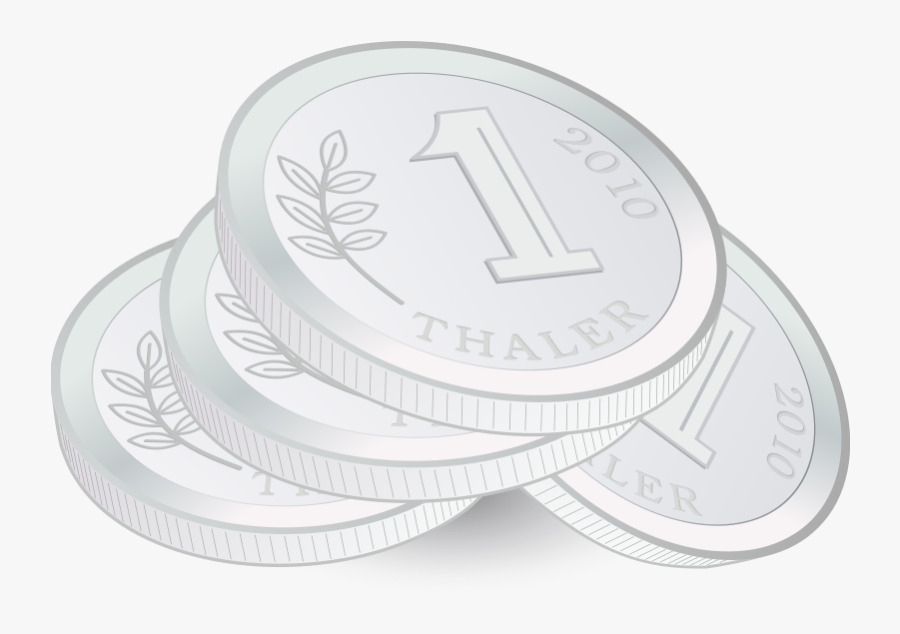 Silver Coins Clip Art, Transparent Clipart