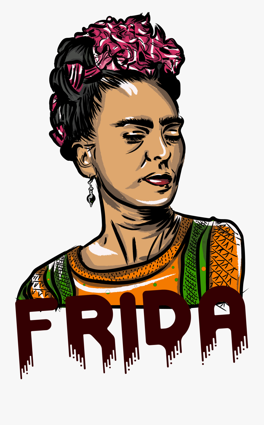 Frida Kahlo Clipart, Transparent Clipart