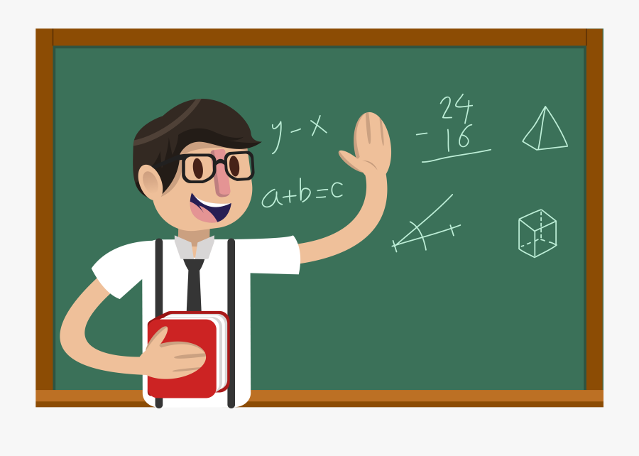 Clip Art Cartoon Pictures Of Teachers And Students - Crazy Math Teacher, Transparent Clipart