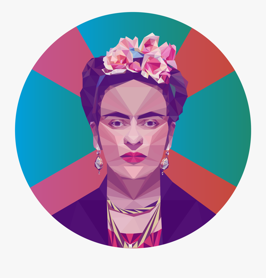 Transparent Frida Kahlo Png - Low Poly Graphic Design, Transparent Clipart