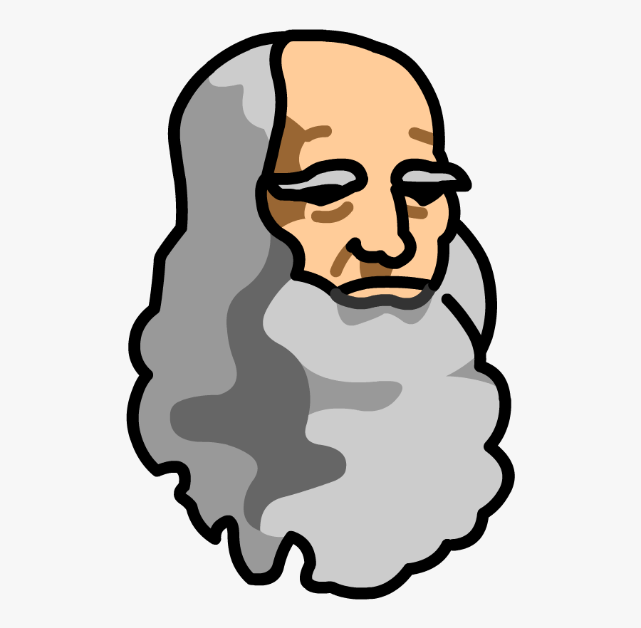 Leonardo Da Vinci Cartoon Drawing, Transparent Clipart