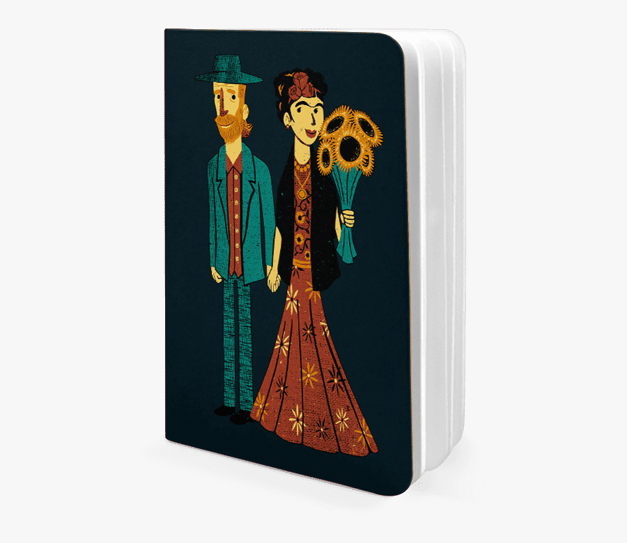 Dailyobjects Love Is Art Frida Kahlo And Van Gogh A5 - Frida Kahlo Van Gogh, Transparent Clipart