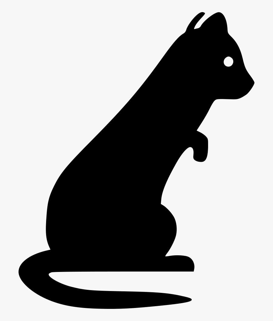Clip Art,tail,squirrel,black And - Ferret Png Icon, Transparent Clipart