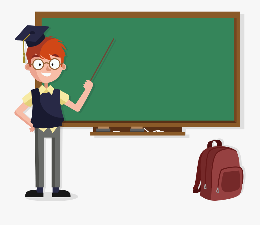 Transparent Teacher Blackboard - School Student With Blackboard, Transparent Clipart