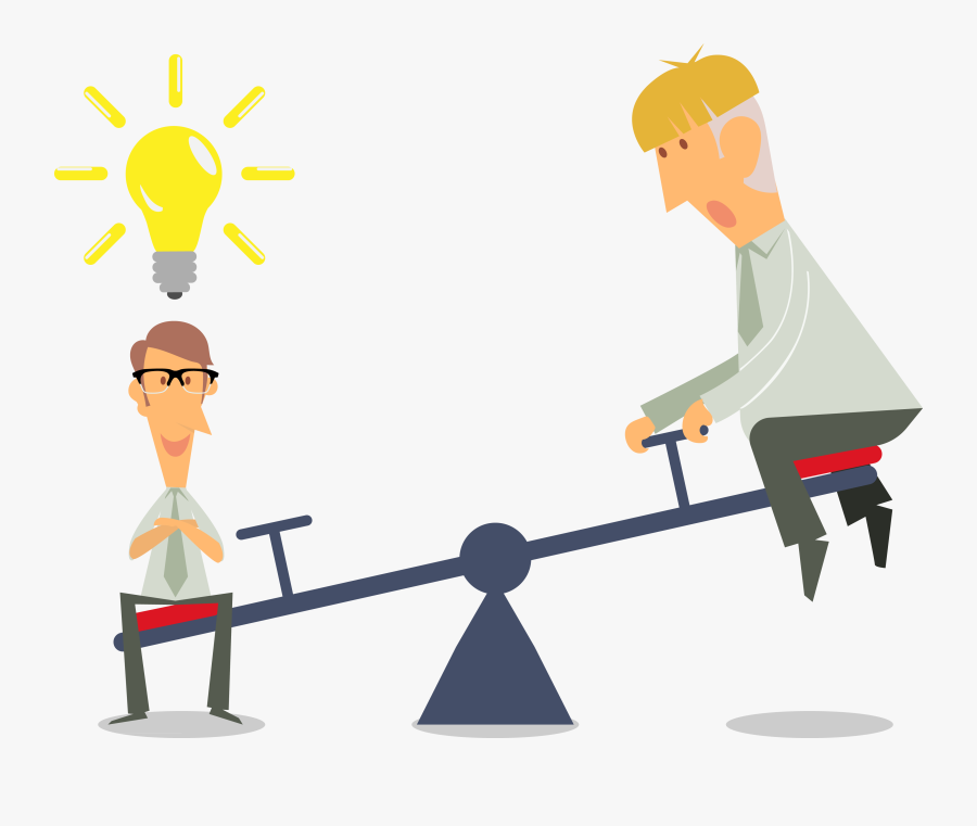 Clip Art Seesaw Cartoon - Vector Graphics, Transparent Clipart