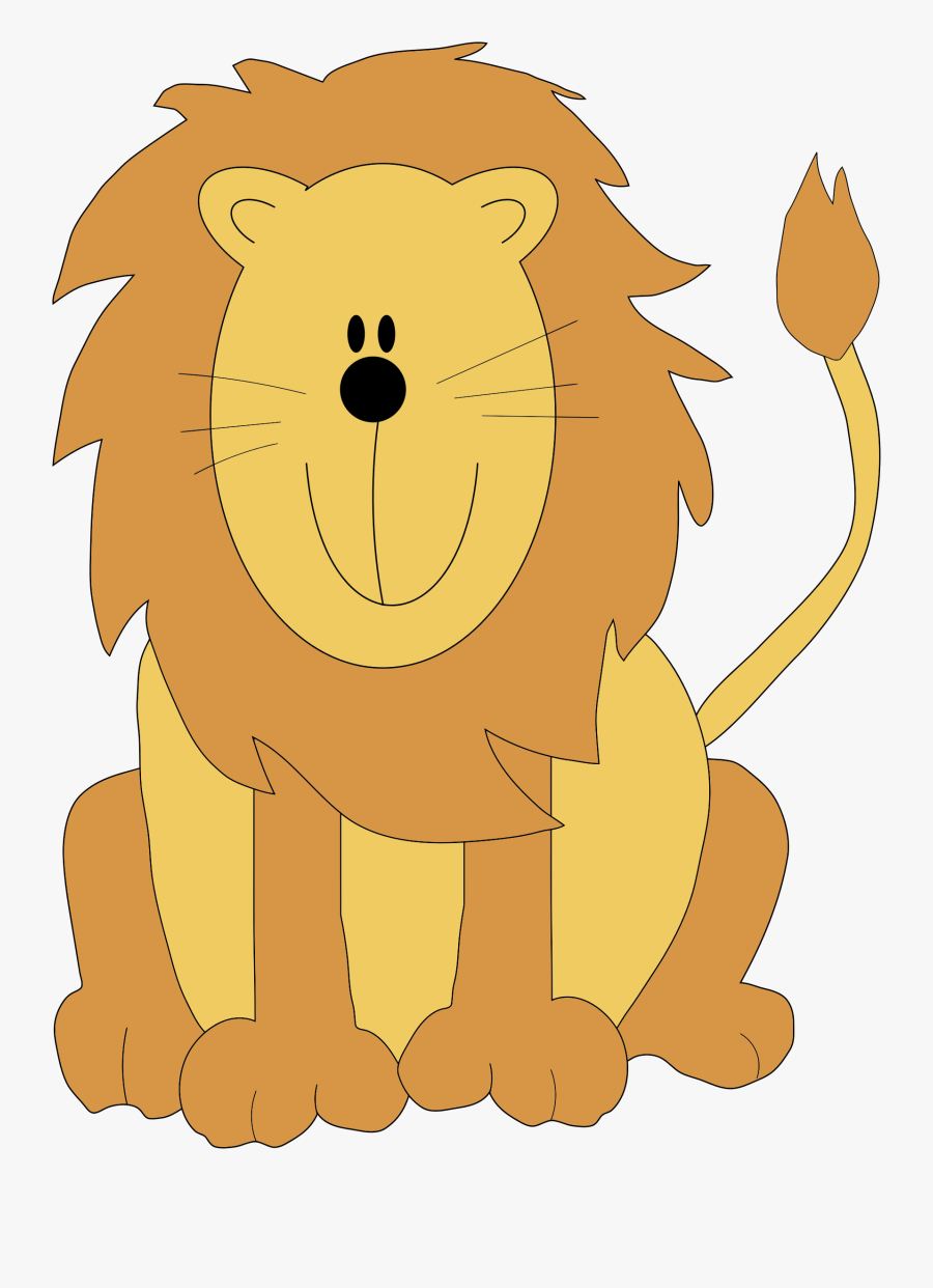 Transparent King Cartoon Png - Cute Lion Clip Art, Transparent Clipart