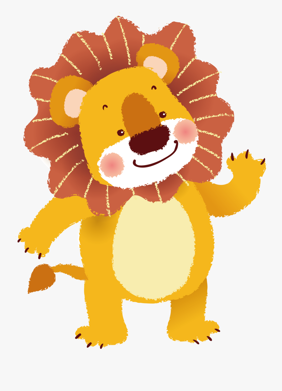 Lion Tiger Cartoon - Cute Lion Cartoon Clipart, Transparent Clipart