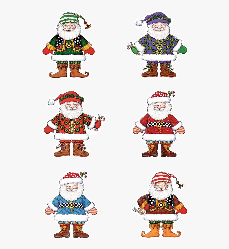 Tcr4021 Santa Trio Accents From Mary Engelbreit Image - Mary Engelbreit, Transparent Clipart