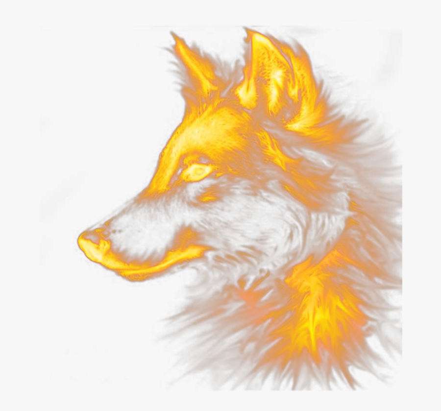 Fox Dog Wolf Red Special Effects Clipart - Fire Wolf Png, Transparent Clipart