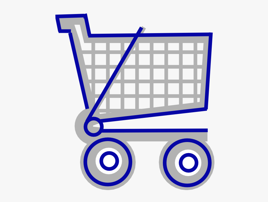 Cart Small Gray Blue Svg Clip Arts - Shopping Cart, Transparent Clipart