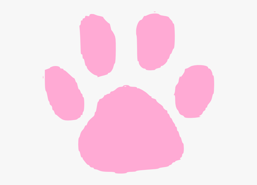 Pink Paw Print Clip - Dog Paw Print Green, Transparent Clipart