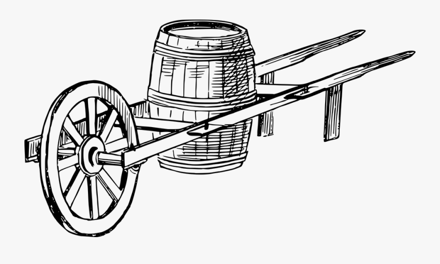 Barrel, Carrier, Cart, Water - Water Carrier Clipart, Transparent Clipart