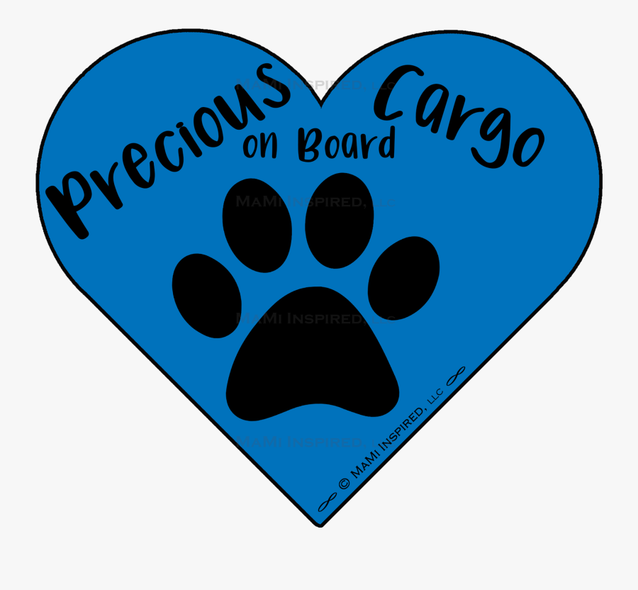 Precious Cargo On Board Dog On Board Paw Print Puppy, Transparent Clipart