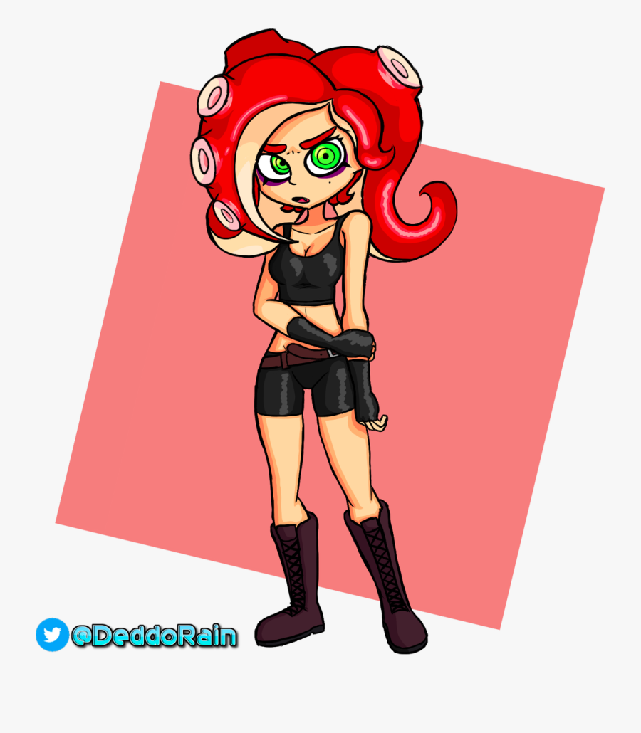 Deddorain Splatoon Red Clothing Cartoon Pink Fictional - Cartoon, Transparent Clipart