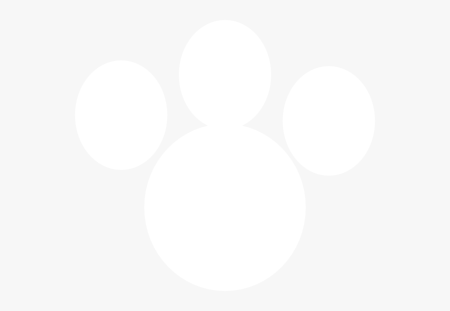 Paw Print White Png - Circle, Transparent Clipart