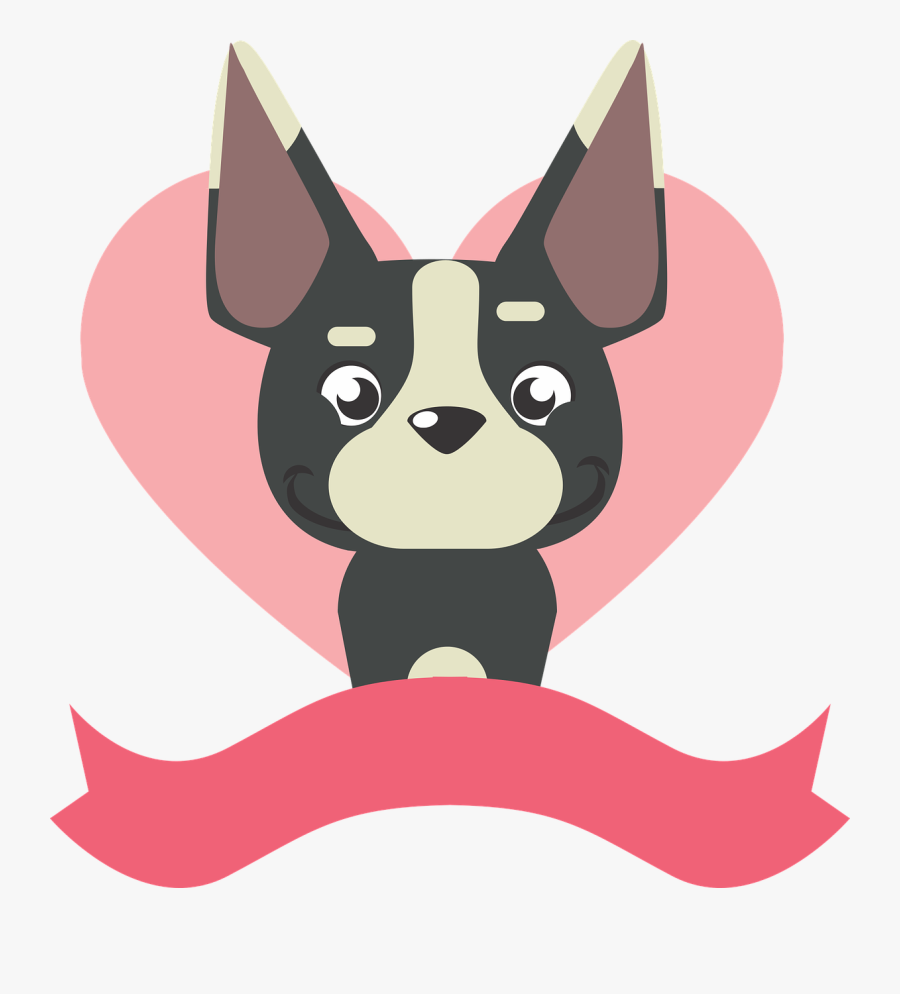 Boston Terrier Clipart Fancy - Woof You, Transparent Clipart