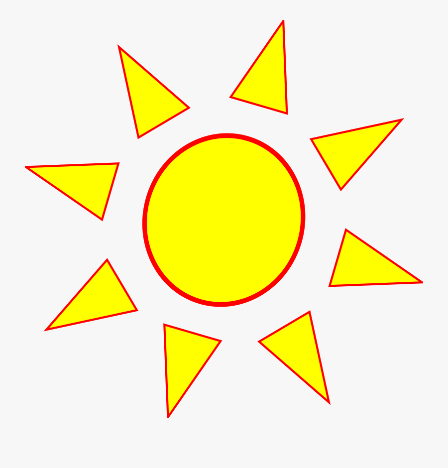 Sun Clipart Pdf - Sun Clip Art With Triangles, Transparent Clipart