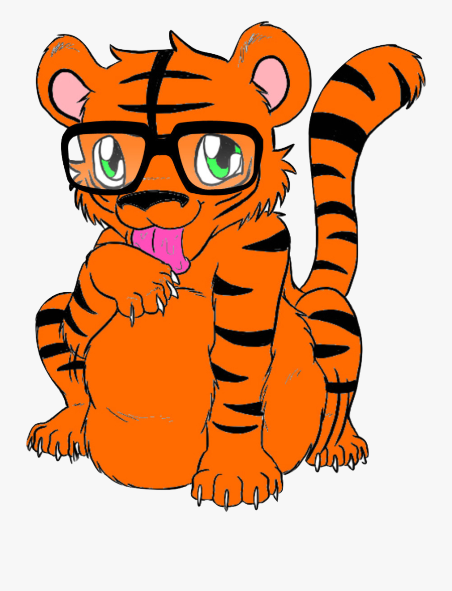 Tiger Cub Vore With Glasses Burned By Boltdog10 - Cub Vore, Transparent Clipart